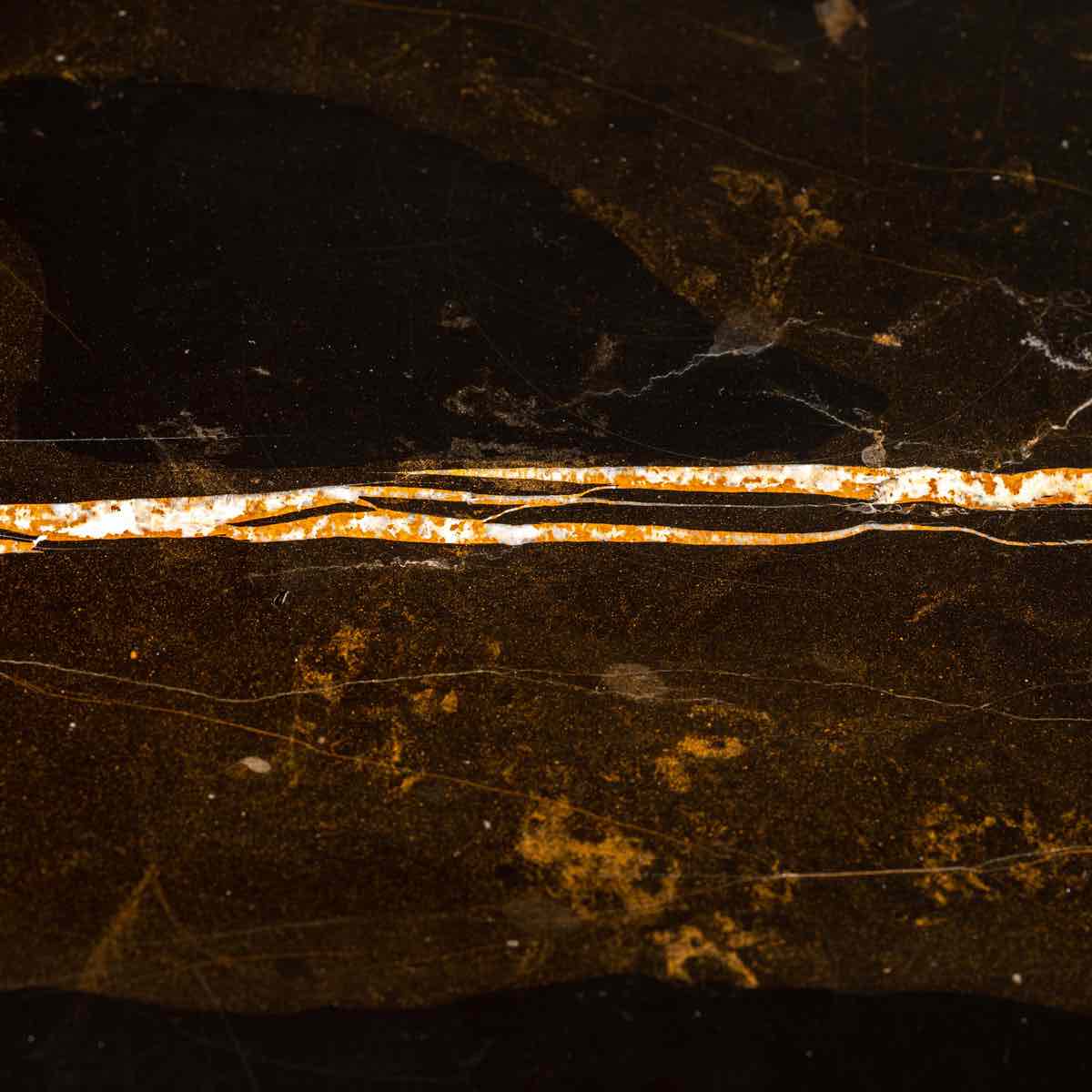 Raymond Italian Console Table – Geometric Gold Leaf Marble by Marioni