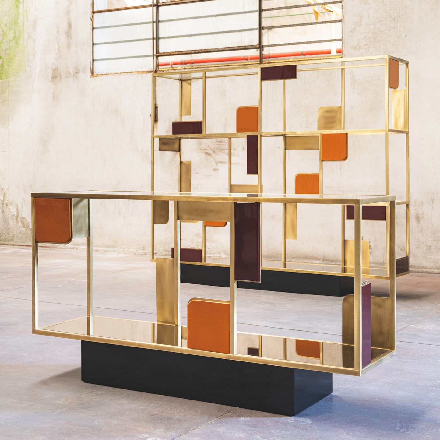 Console Table Sunset – Italian Designer Lacquered Wood Marioni Statement Piece