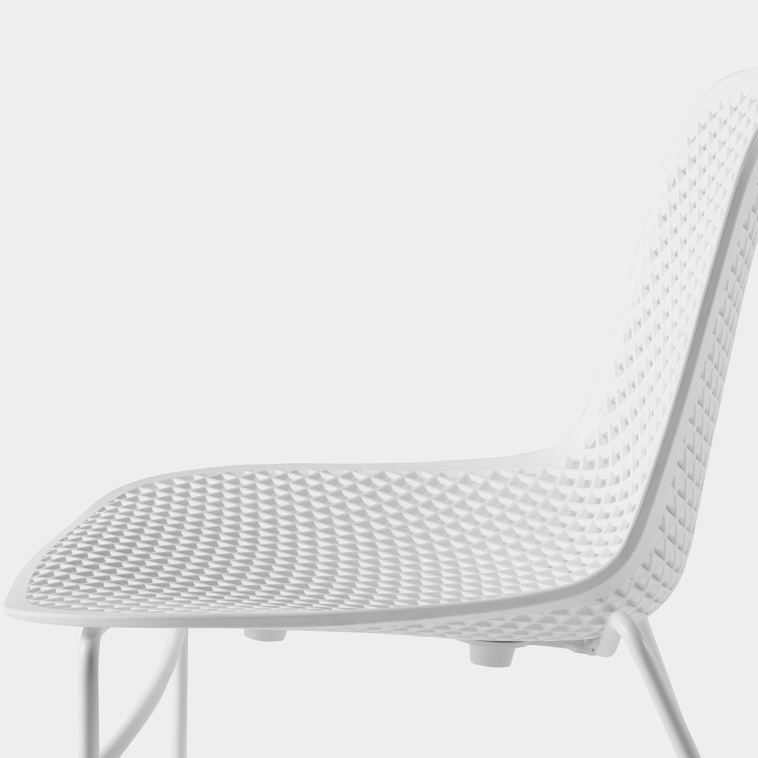 I.S.I. Stackable Chair – Textured Nylon Shell & Tubular Steel by Luigi Baroli for Baleri Italia