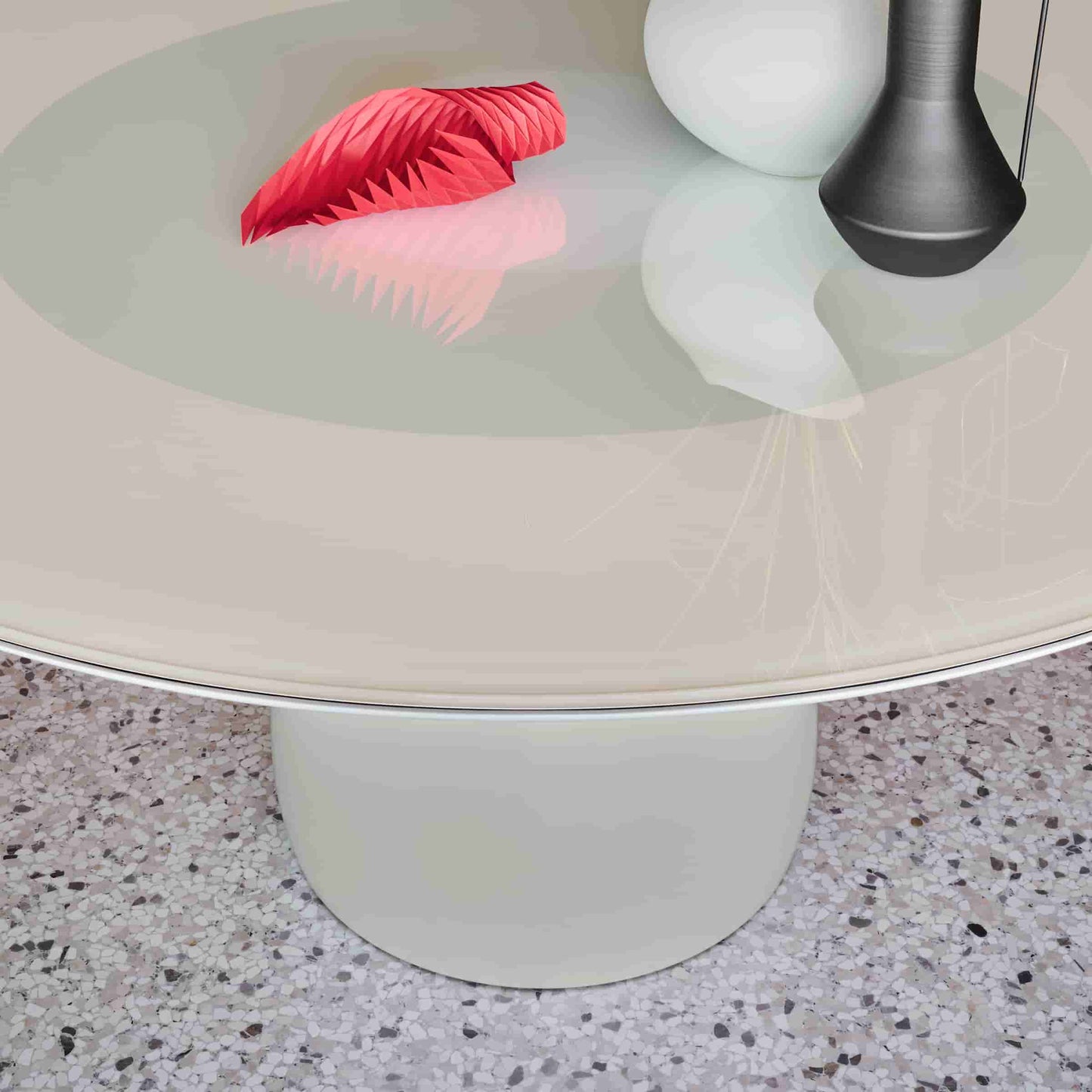 Roundel Dining Table – Italian Designer Glass Statement Piece