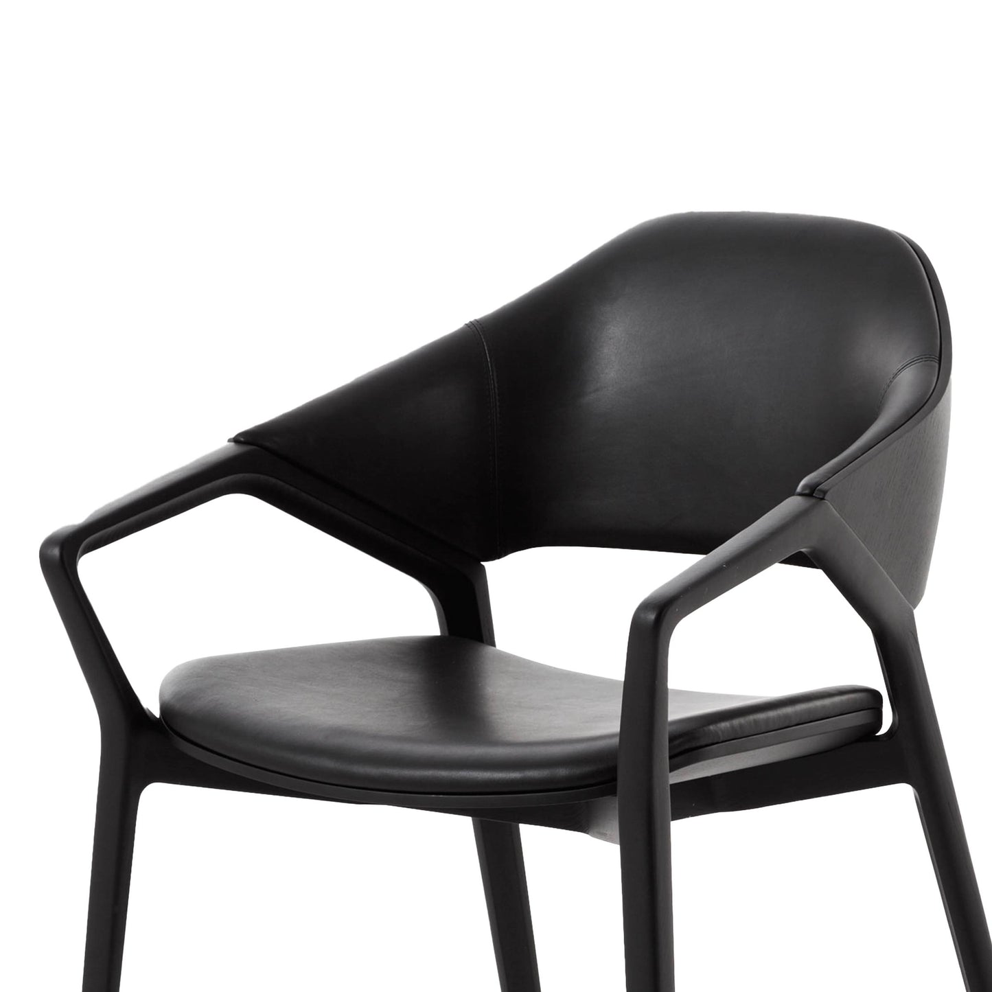 Ora ïto ICO Italian Designer Chair – Black Leather & Ash Wood Statement Piece