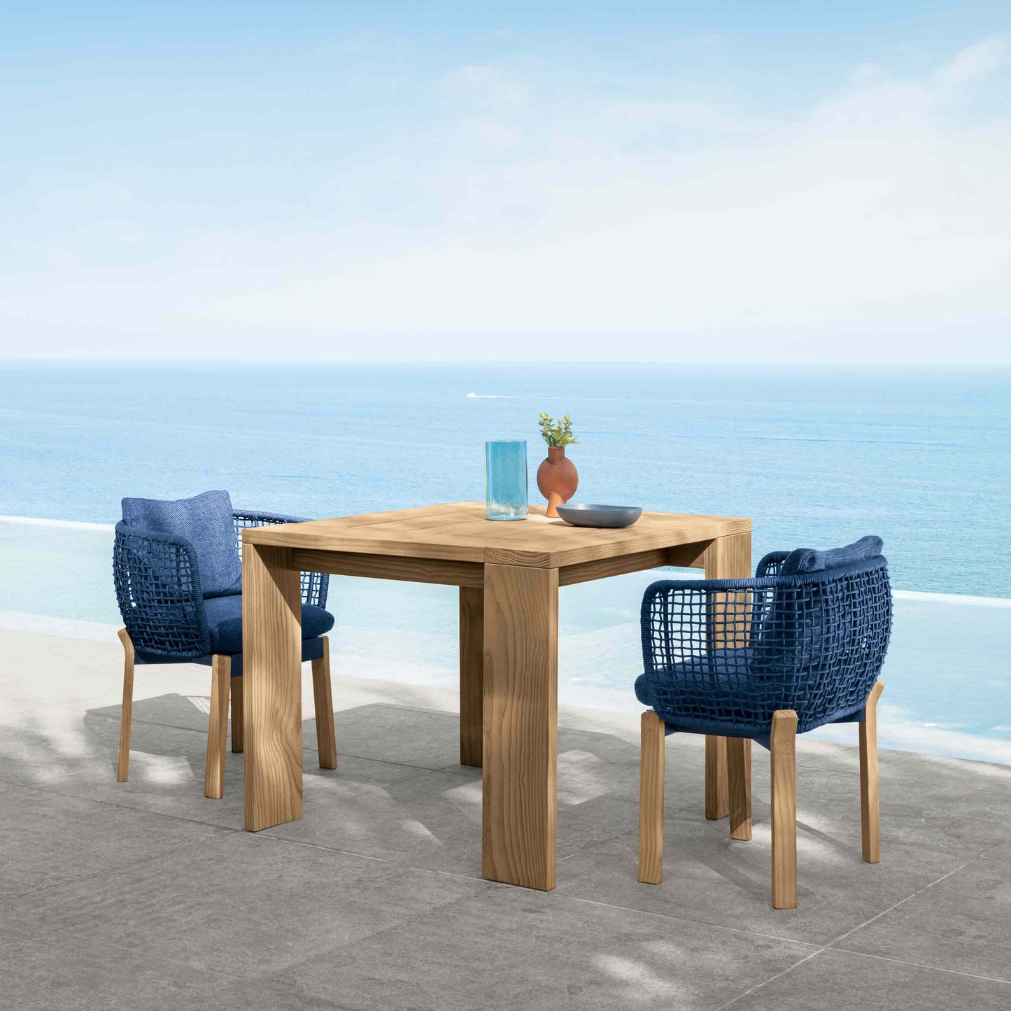Argo Outdoor Dining Chair – Braided Rope & Wood Armchair by Talenti