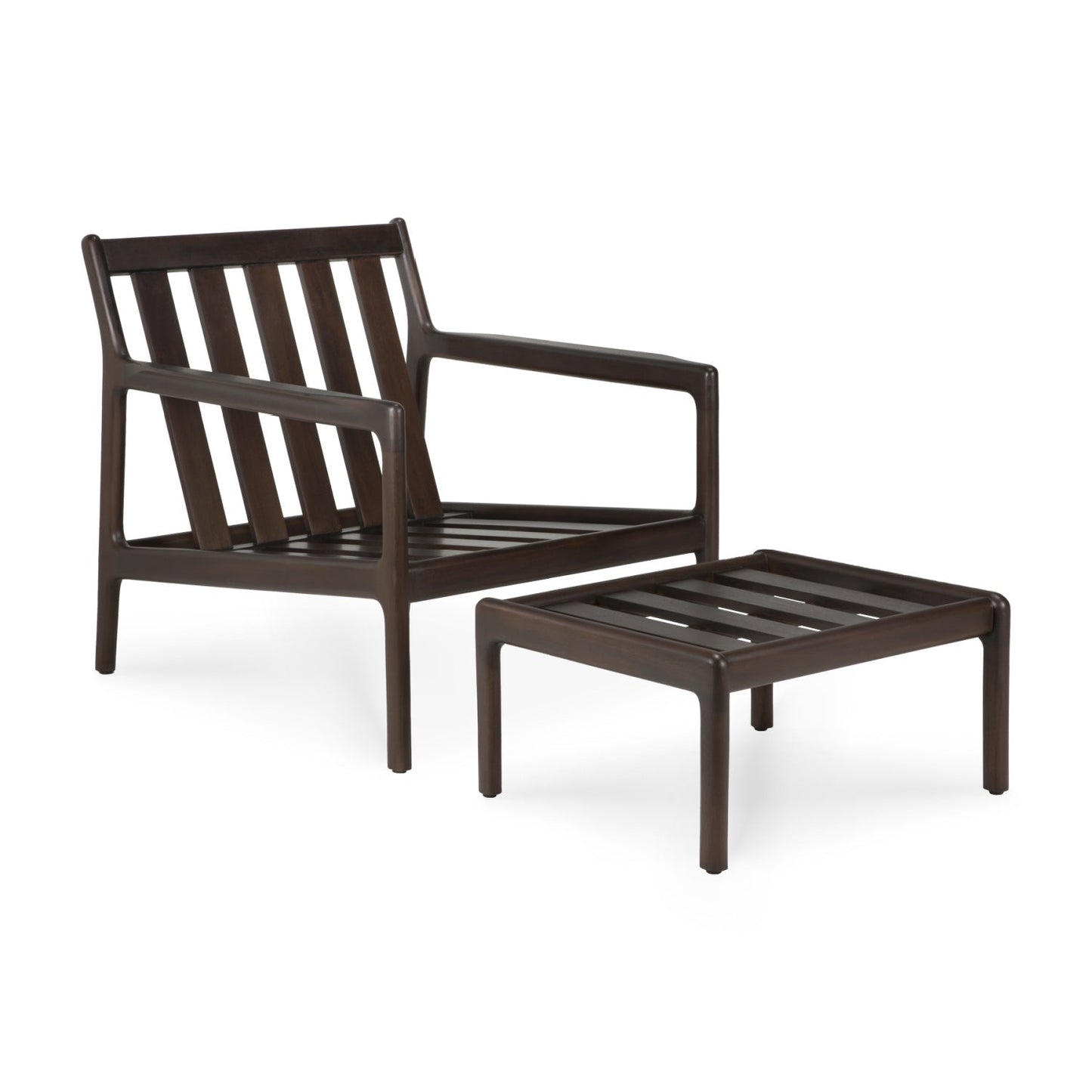 Luxury Brown Mahogany Lounge Chair Modern Italian Style for Villa