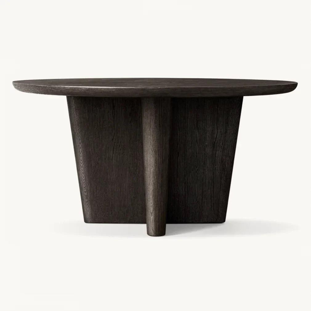 Dalia Round Dining Table – Mid-century American White Oak Statement Piece