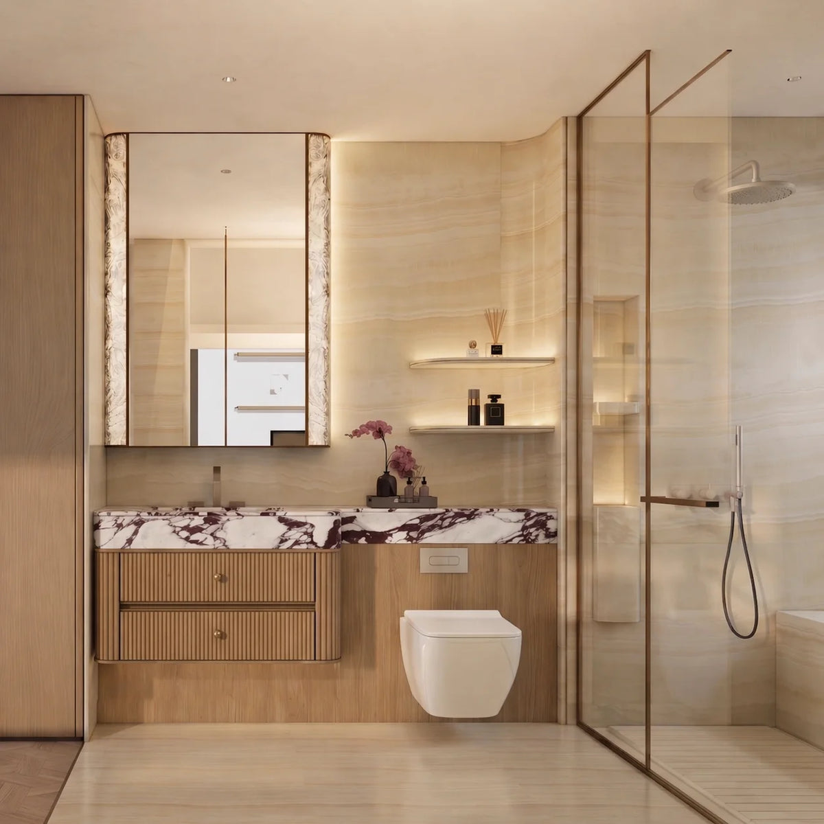 Modern Bathroom Vanity Set Sink Cabinet Eco-Friendly Plywood