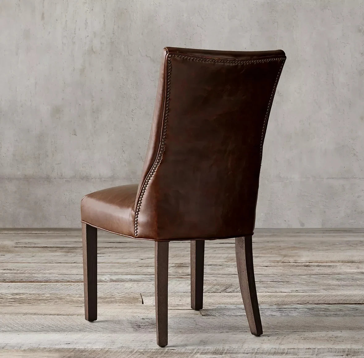 Martine Leather Dining Chair – French Contemporary Oak Frame Statement Piece