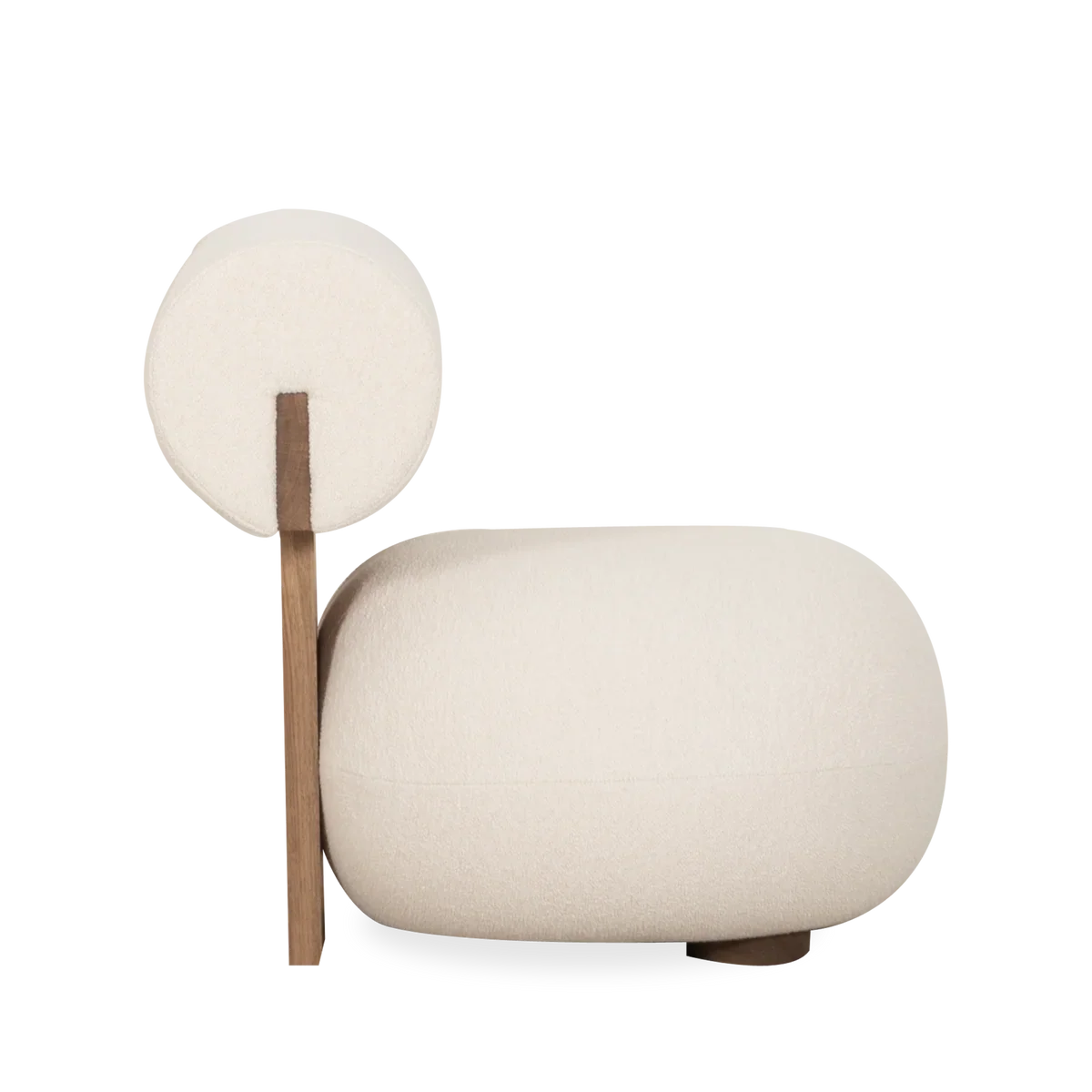 Hippo Lounge Chair – Tufted Linen Accent Piece – Lugano | 1601100182458