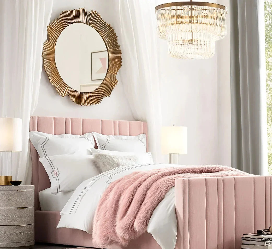 Upholstered Platform Bed – Tufted Velvet Modern Statement Piece