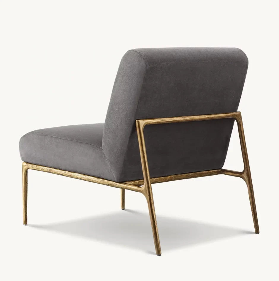 Armless Chair – Geometric Solid Oak – Midcentury Statement Piece | 1600969874233