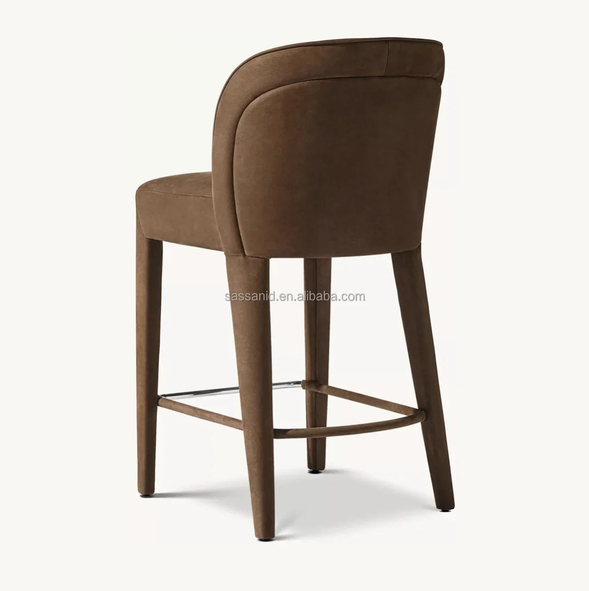 Leather Bar & Counter Stool – Belgian-Inspired Cocoa Blair Modern