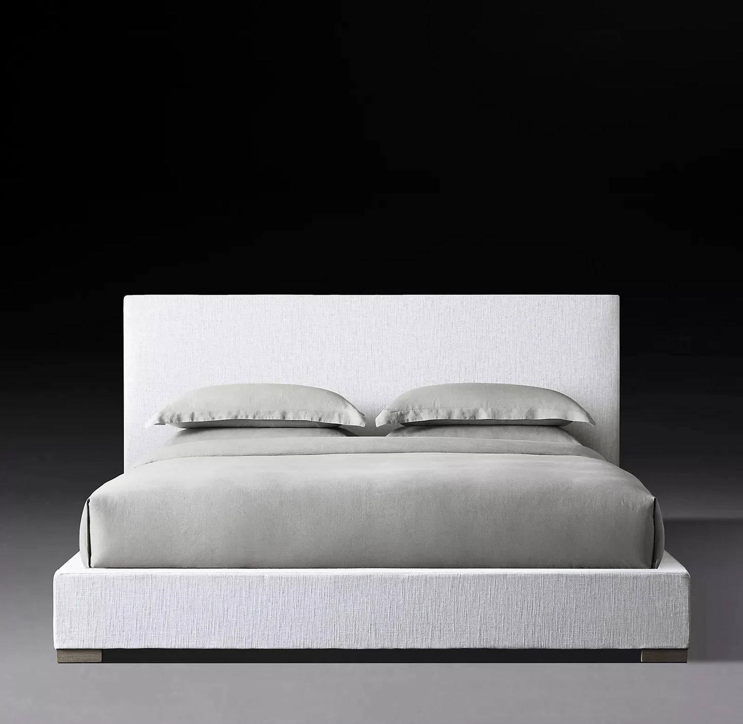 Tufted Platform Bed – Contemporary Upholstered Performance Fabric Luxury Statement Piece
