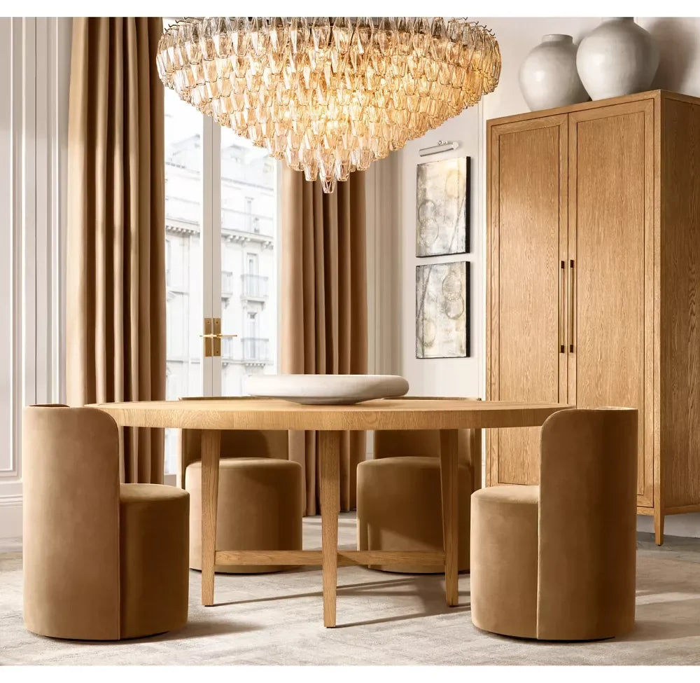Reynaux Curve Dining Chair – Modern Leather and Solid Wood Statement Piece | 1600450548361