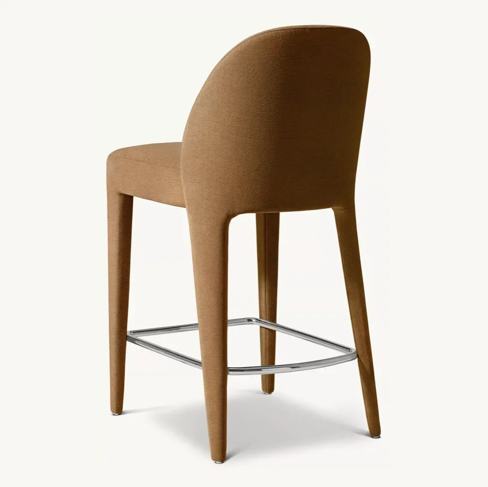 Dining Stool – Isabella Hand-Upholstered Performance Fabric Modern Belgian Design
