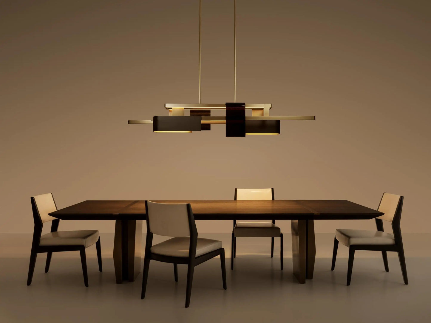 Dining Table Neoclassical 108" – Polished Stone Statement Piece | 650-690