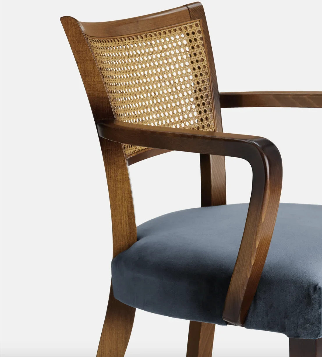 Molina Cane Back Barstool – Solid Oak Designer Kitchen Stool