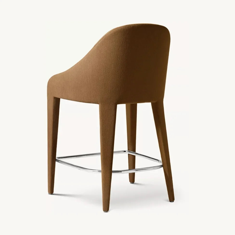 Alissia Stool – Hand-upholstered Performance Fabric – Contemporary Belgian Design