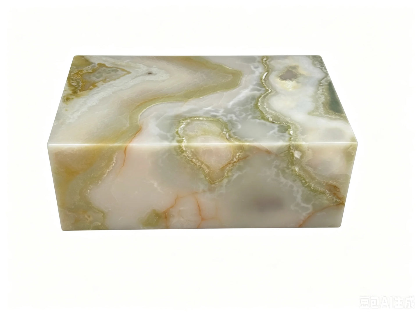 Luxury Rectangular Green Jade Marble Coffee Table Modern Italian Style for Villa