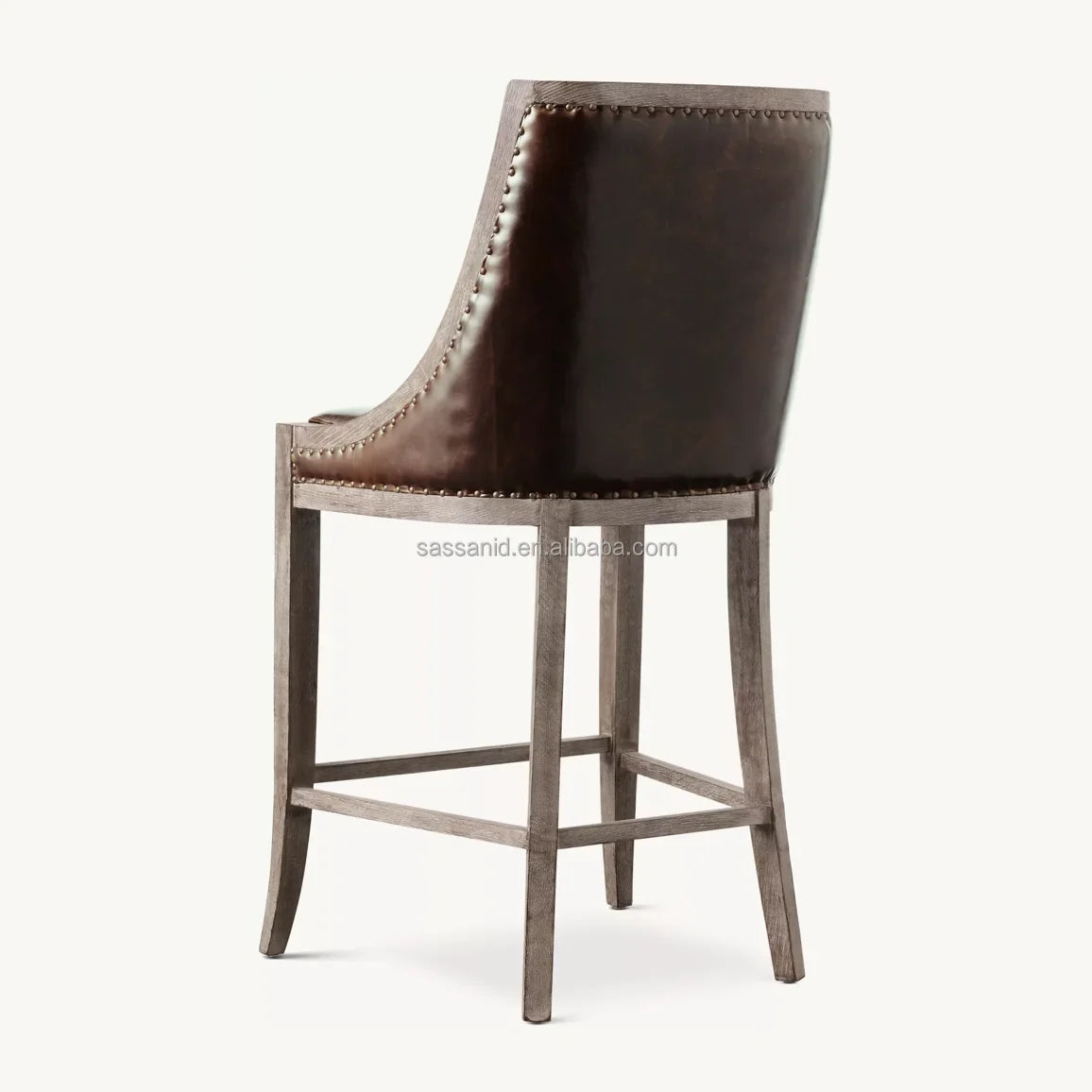 Mid-Century Modern Bar Stool – Solid Oak Burnt Oak Bryden Architectural Statement Piece