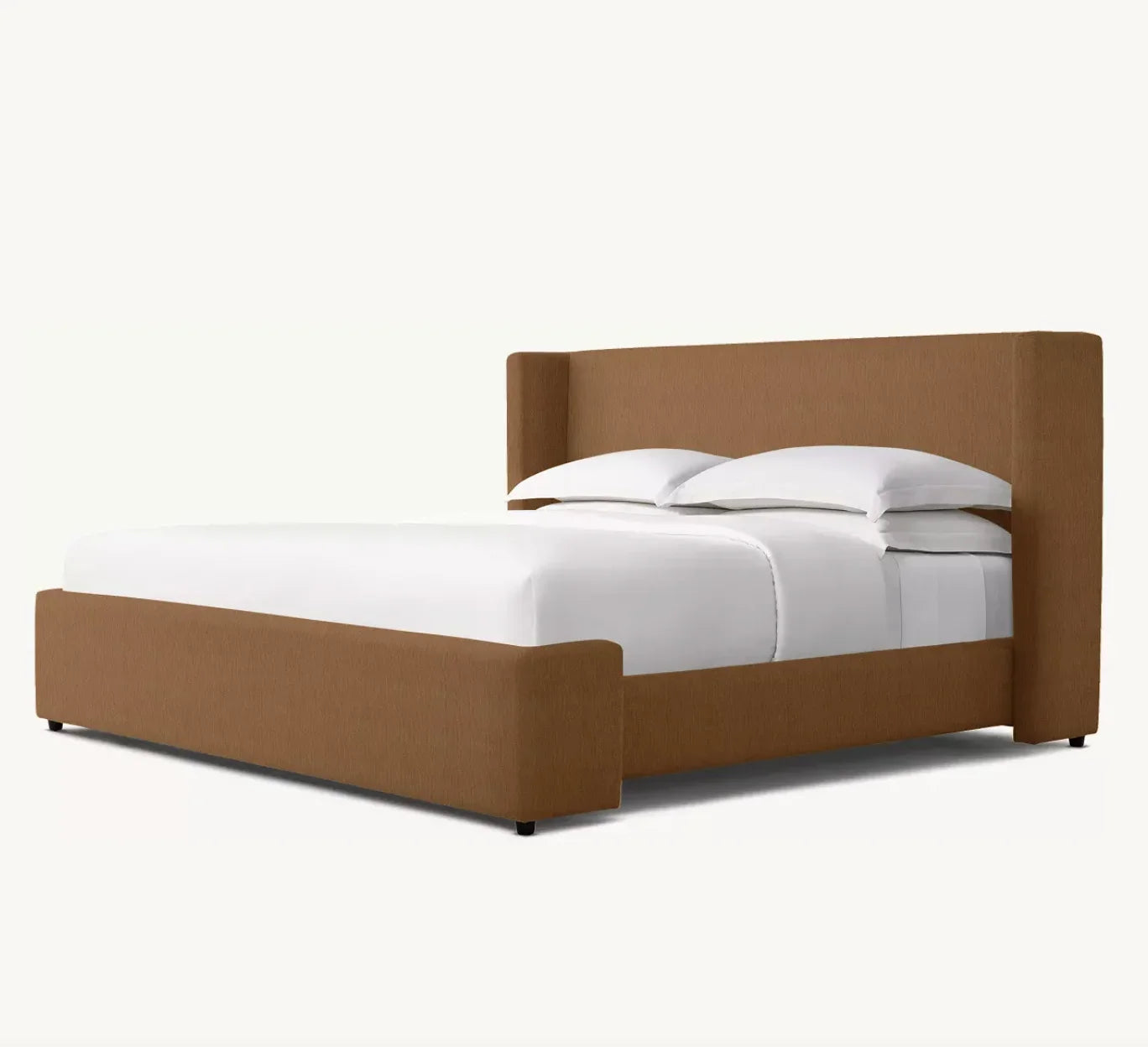 Shelter Bed – Postmodern Sculptural Sand Belgian Linen Arlen Statement Piece | 1601364420510