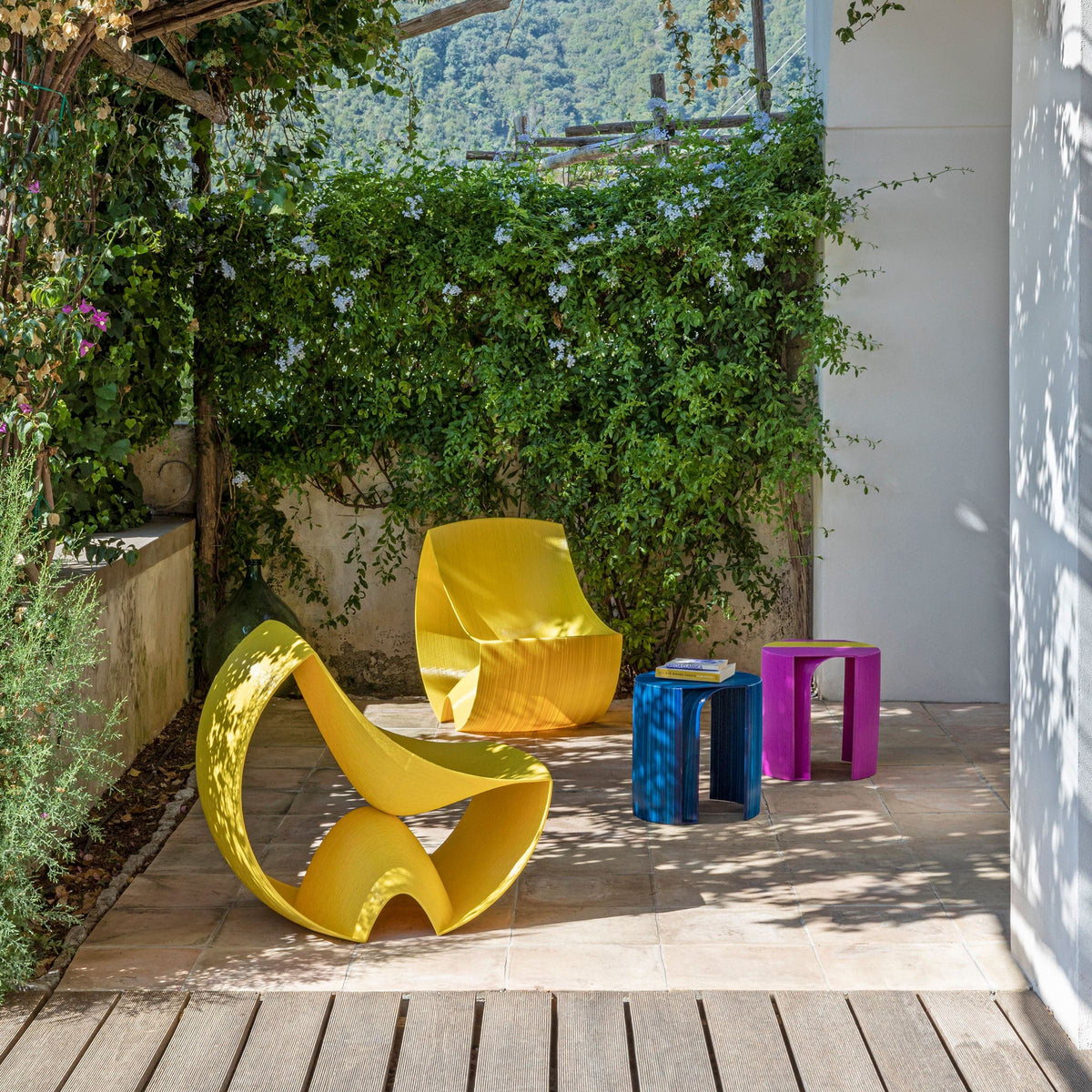 Luxury ANACAPRI Side Table Stool Modern Italian Style for Villa