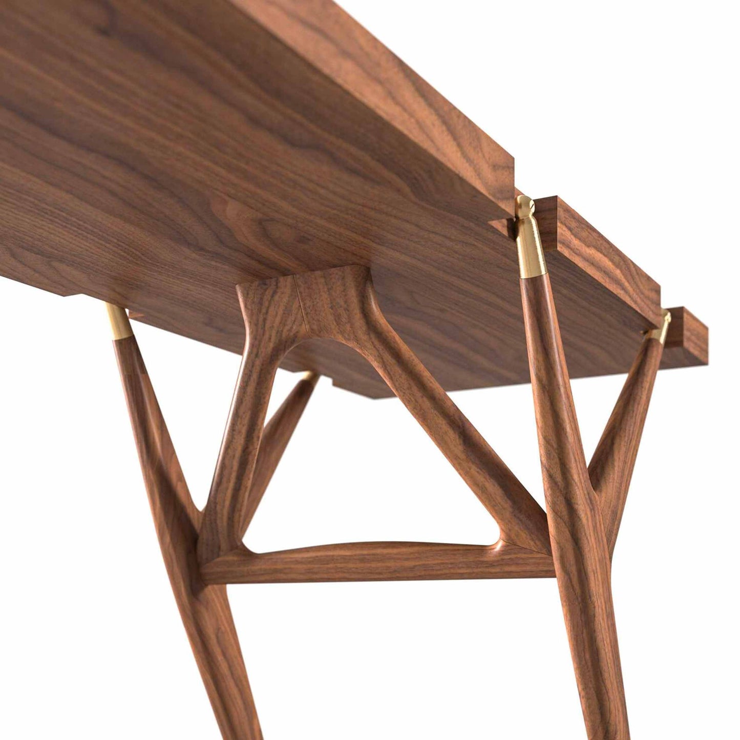 Console Table PA' 1947 – Canaletto Walnut & Brass Designer Piece by Cassina