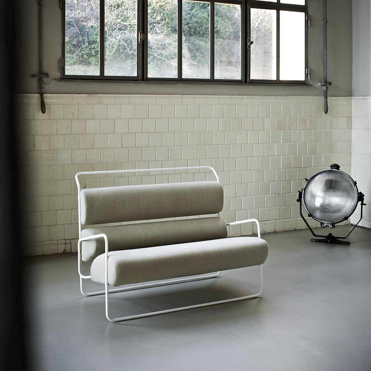 Luxury SANCARLO Fabric Two-Seater Sofa Modern Italian Style for Villa