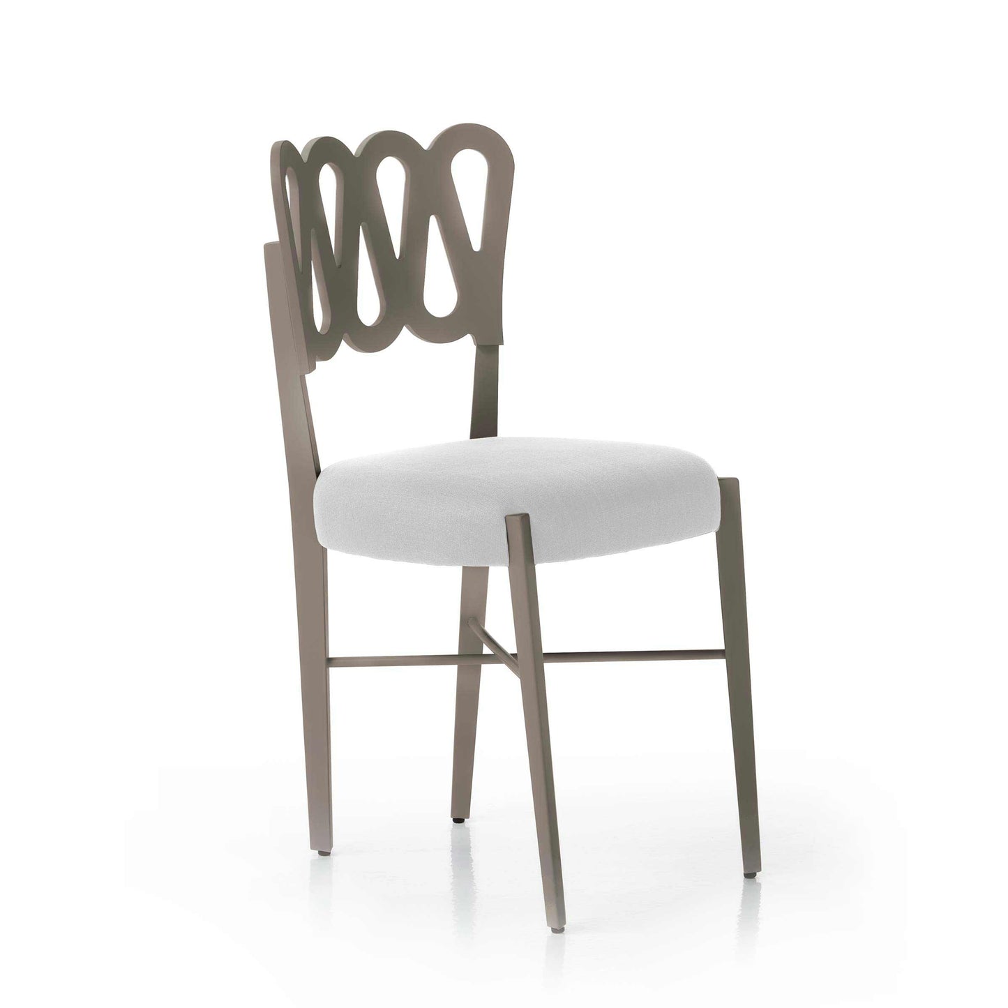 Ponti 969 Dining Chairs – Set of Four Taupe Stained Beech Wood by BBB Italia