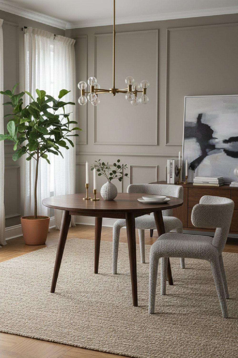 Luxury Rust Modern Dining Chair European Style for Villa