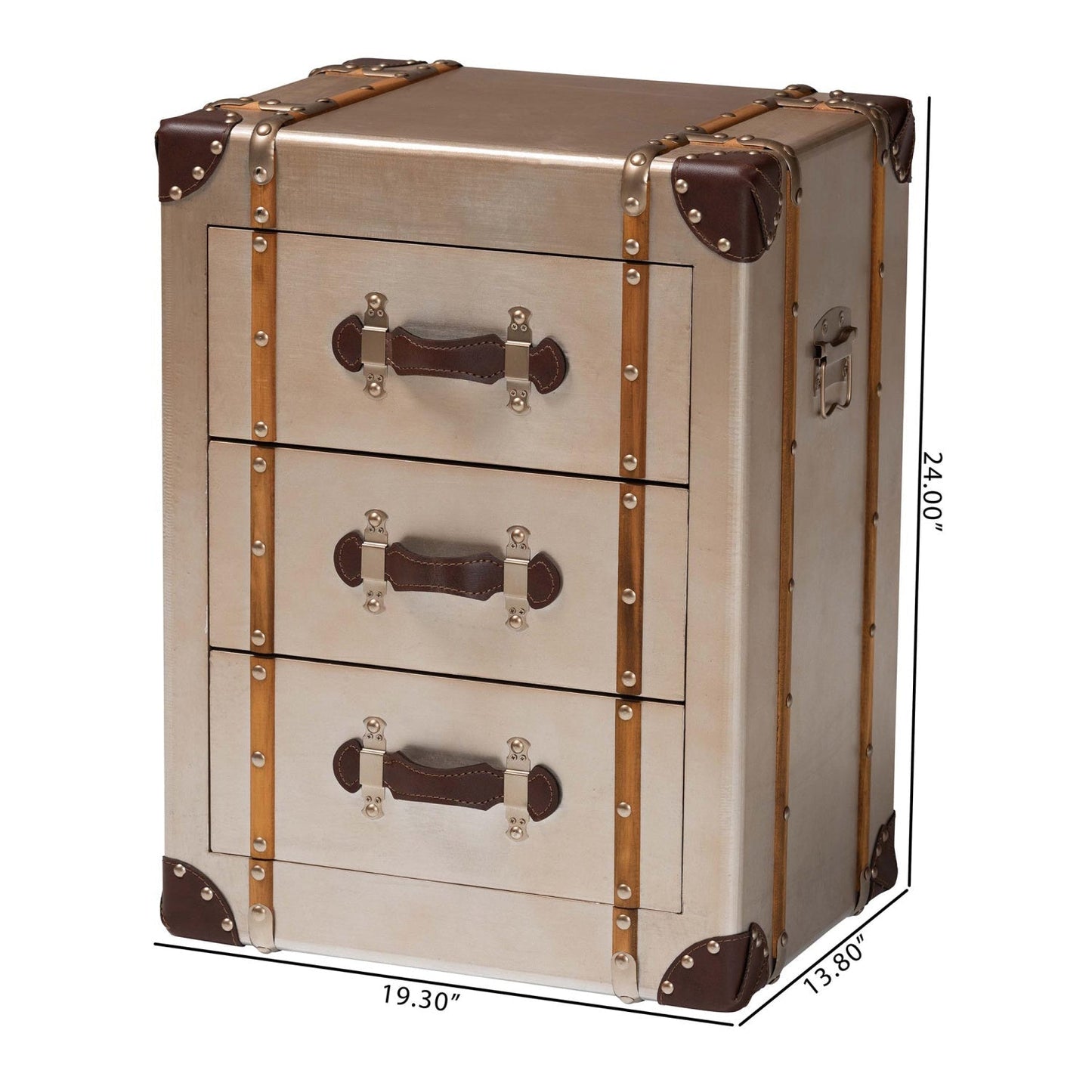 Luxury Modern Naylor 3-Drawer Cabinet European Style for Villa