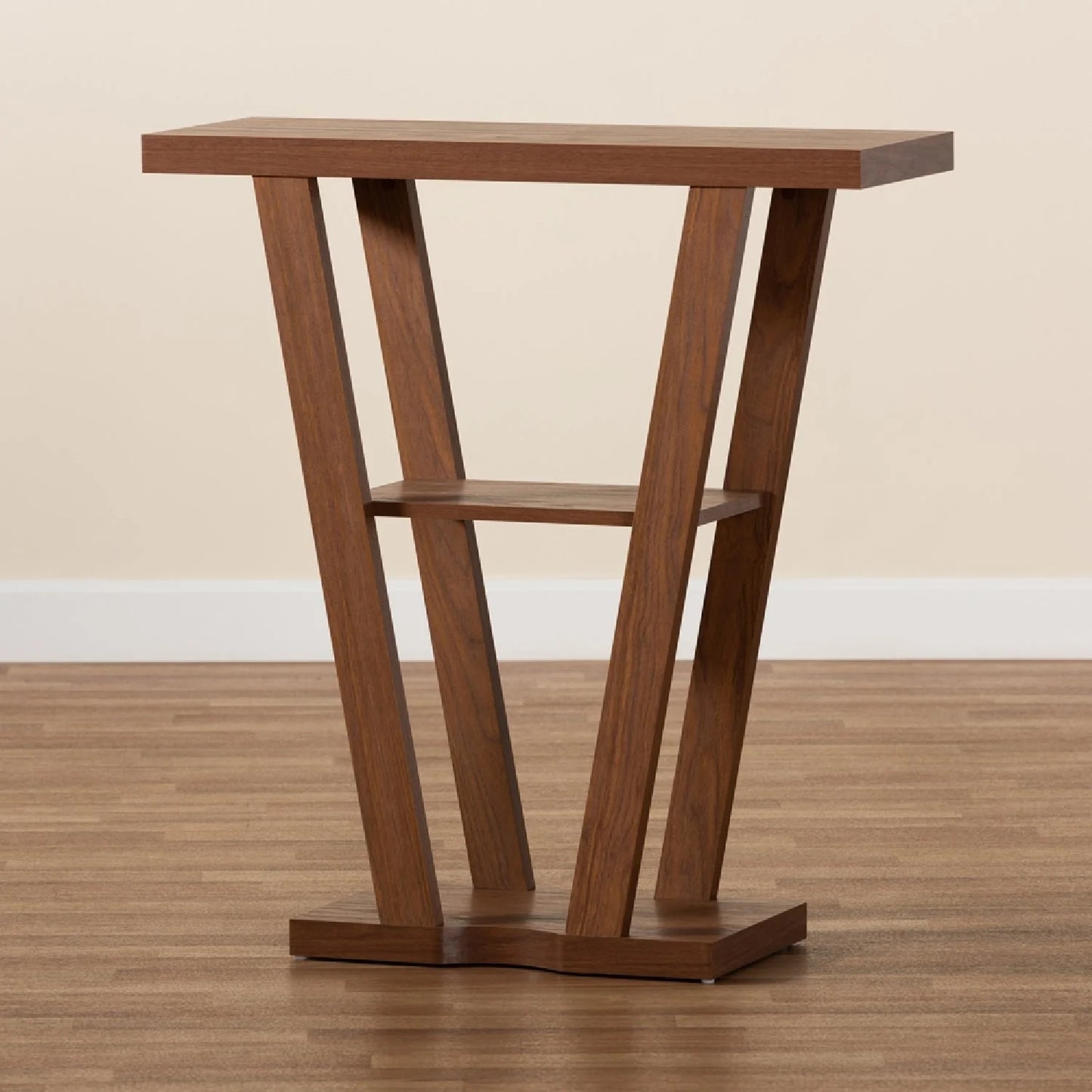 Luxury Angular Walnut Console Table Modern Italian Style for Villa