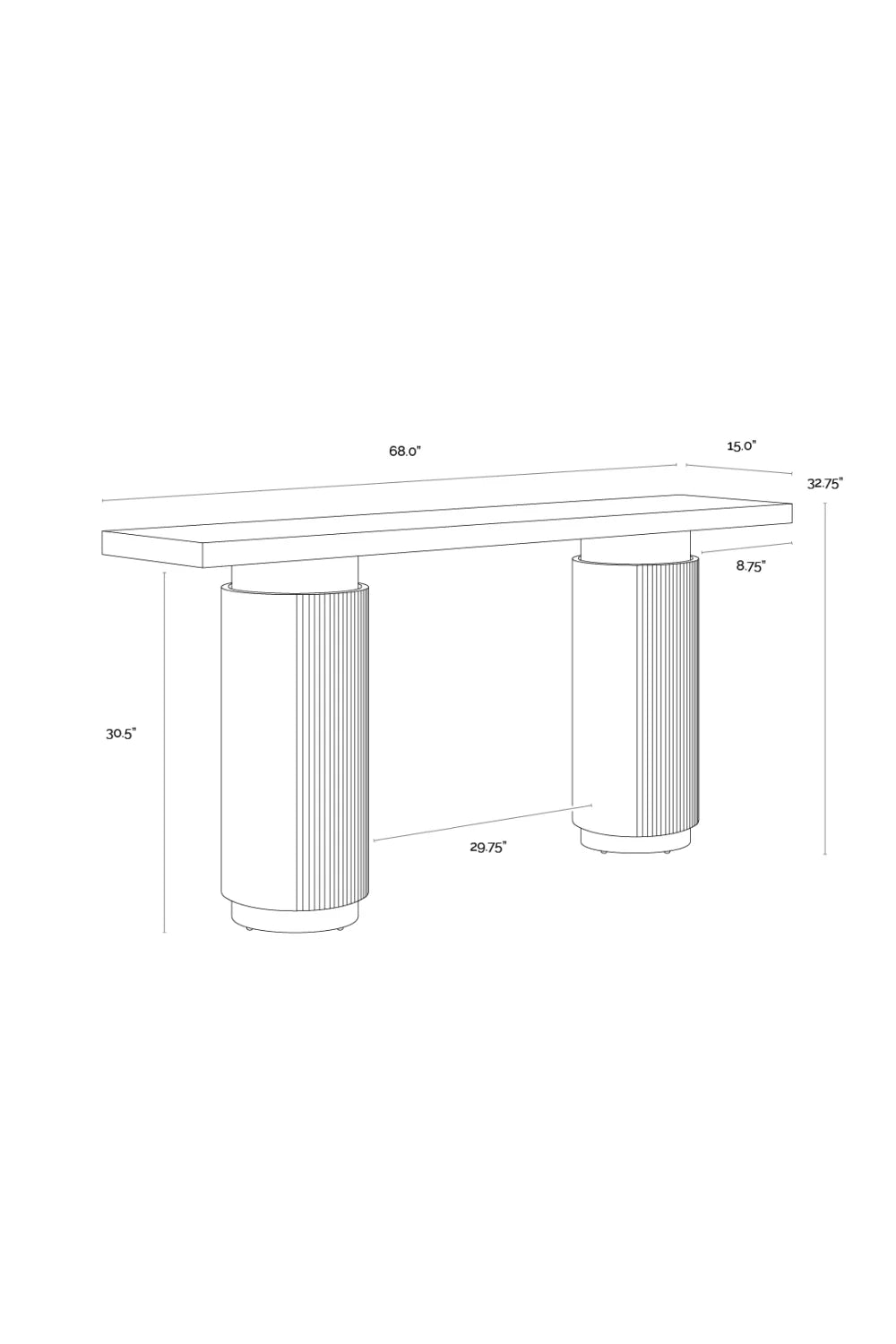 Luxury Antique Brass Console Table Modern Italian Style for Villa