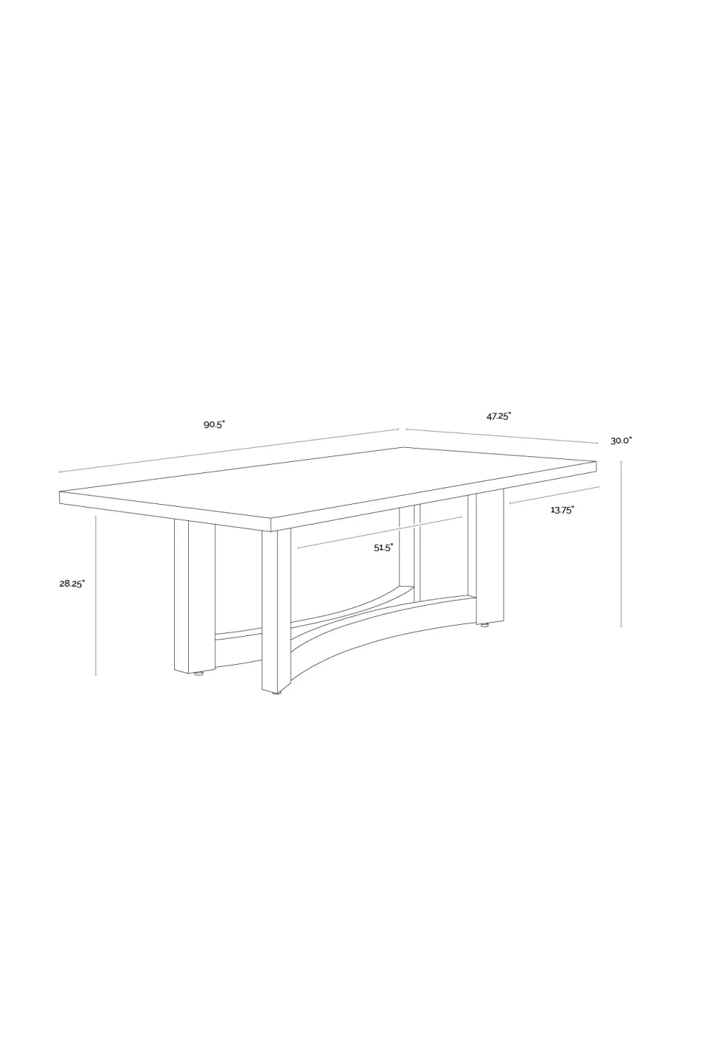Luxury Arezza Light Washed Oak Dining Table Modern Italian Style for Villa