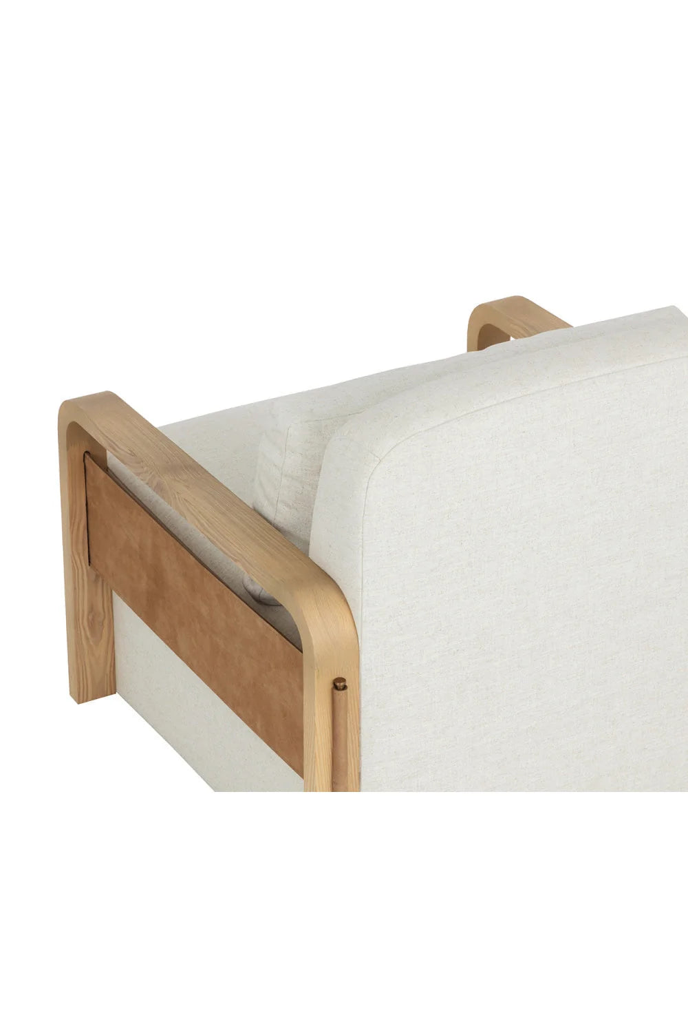Luxury Ash-Framed Swivel Lounge Chair Modern Italian Style for Villa