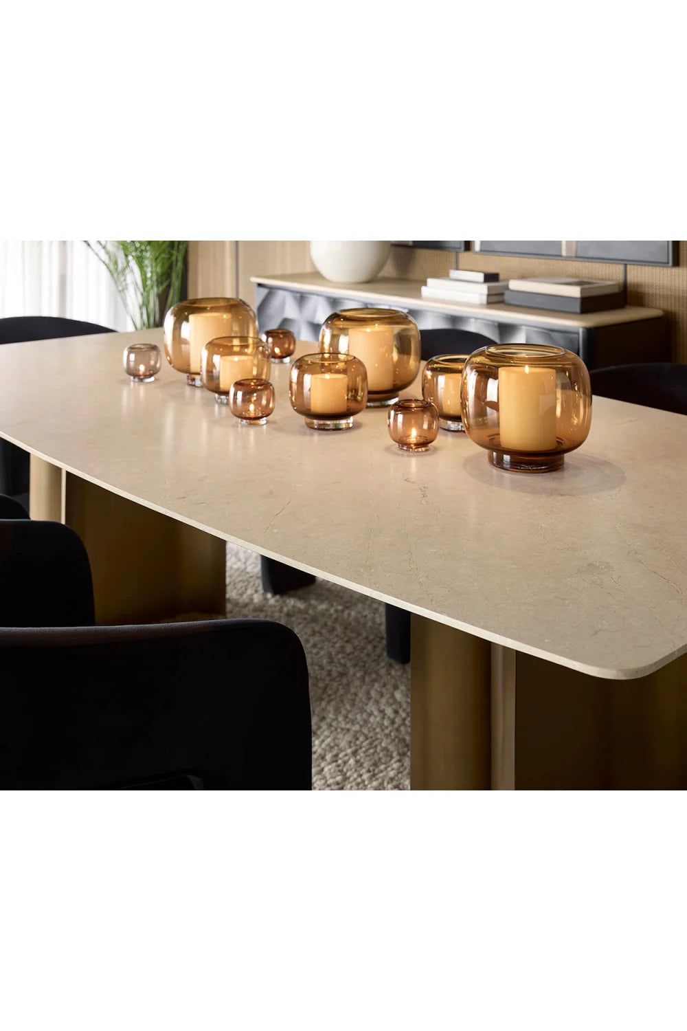 Luxury Astara Marble Dining Table Modern Italian Style for Villa