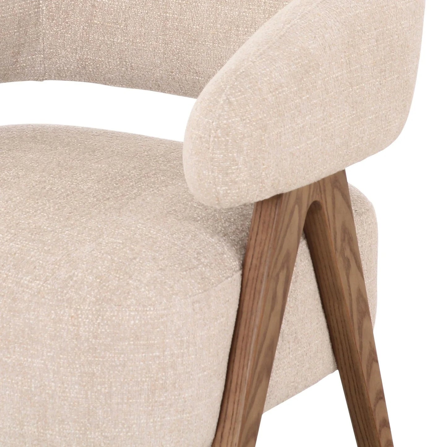 Luxury Beige Fabric Accent Chair Modern Italian Style for Villa
