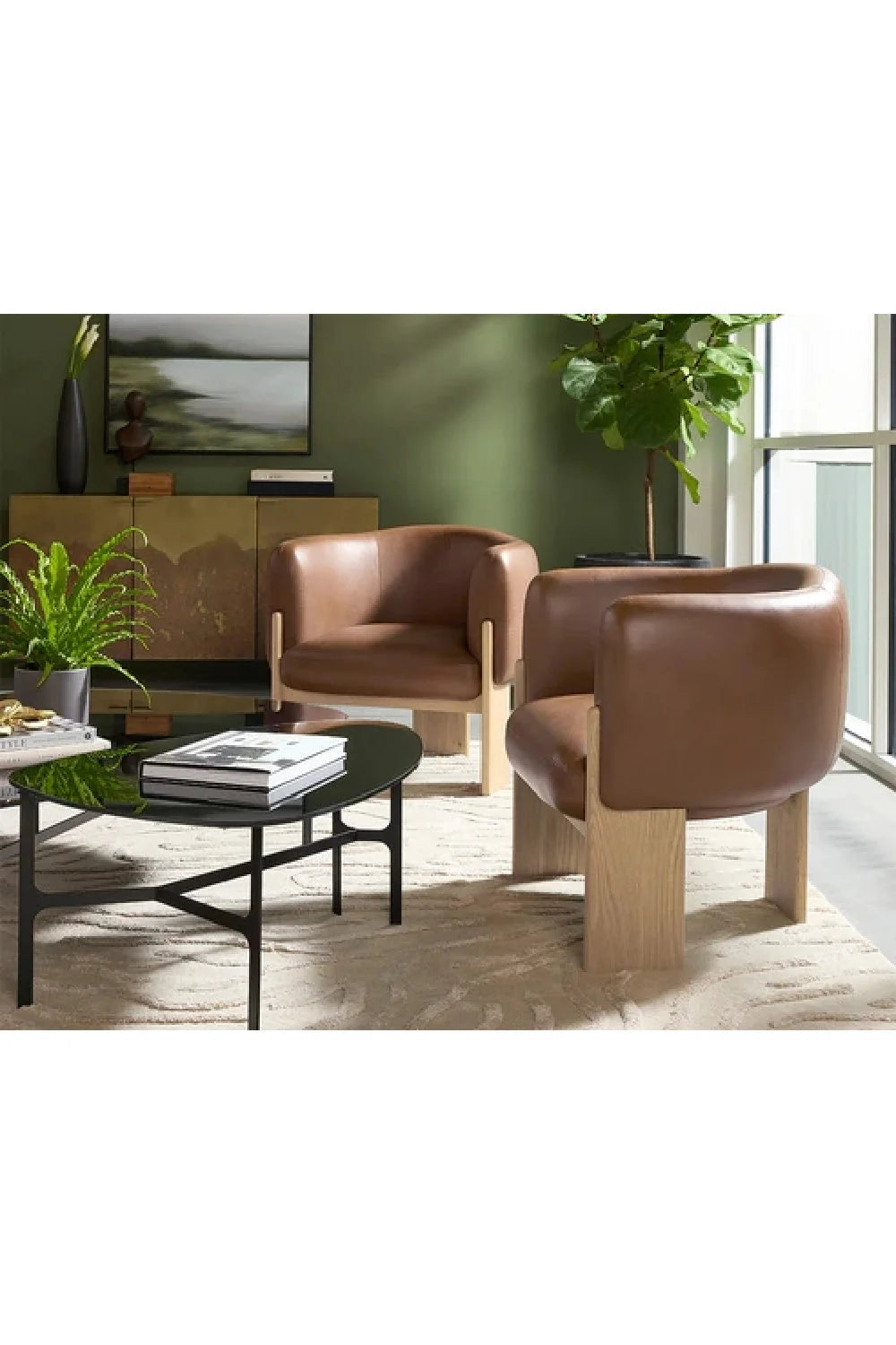 Luxury Black Glass Coffee Table Modern Italian Style for Villa