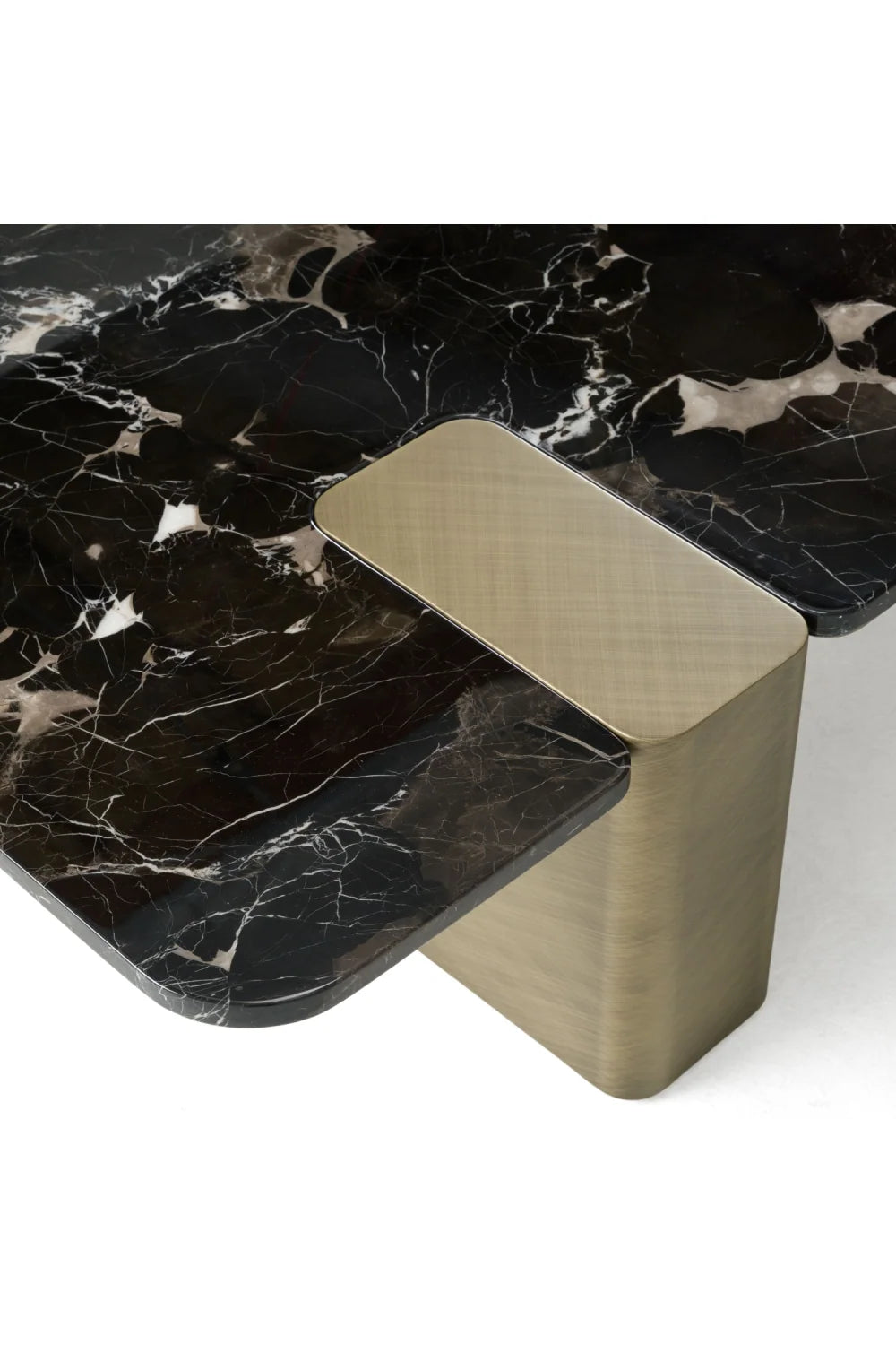 Luxury Black Marble Coffee Table Modern Italian Style for Villa