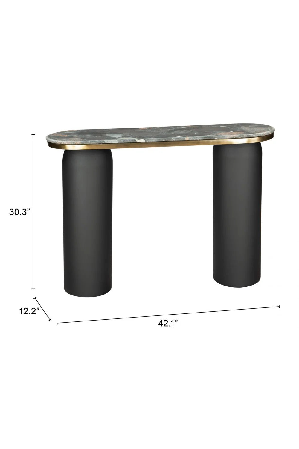 Luxury Black Marble Console Table Modern Italian Style for Villa