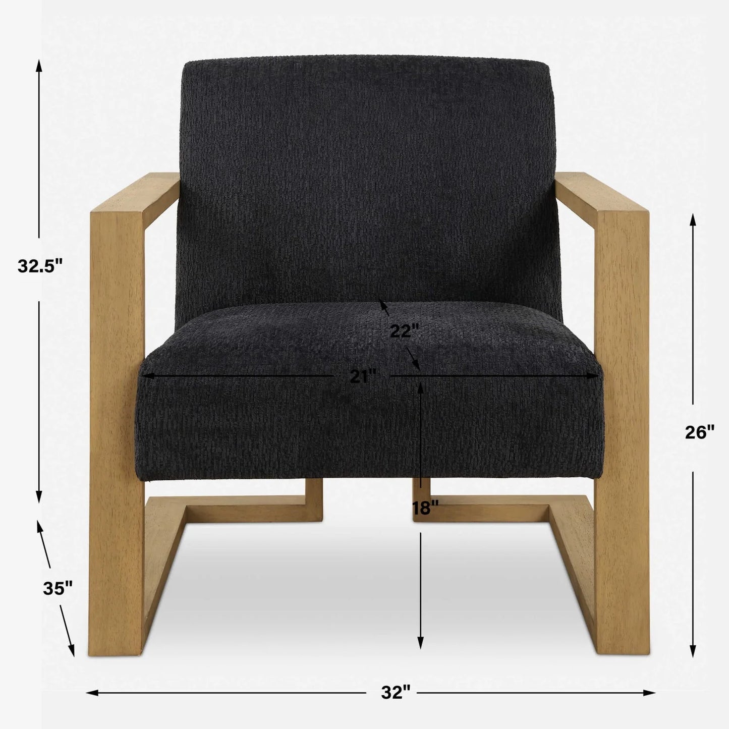 Luxury Blue Chenille Armchair European Style for Villa