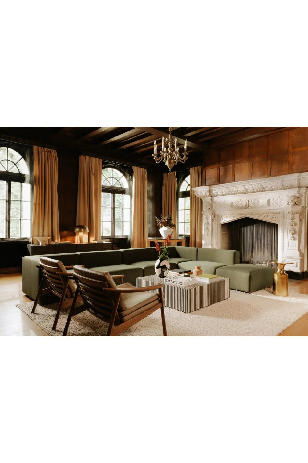 Luxury Bone Inlay Square Coffee Table Modern Italian Style for Villa