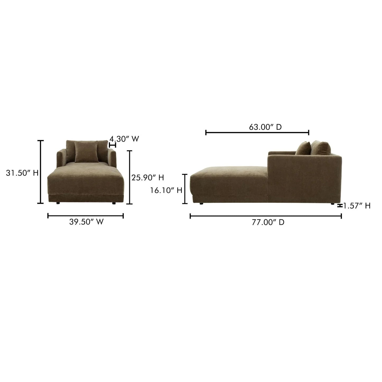 Luxury Boucle Blend Chaise Lounge European Style for Villa