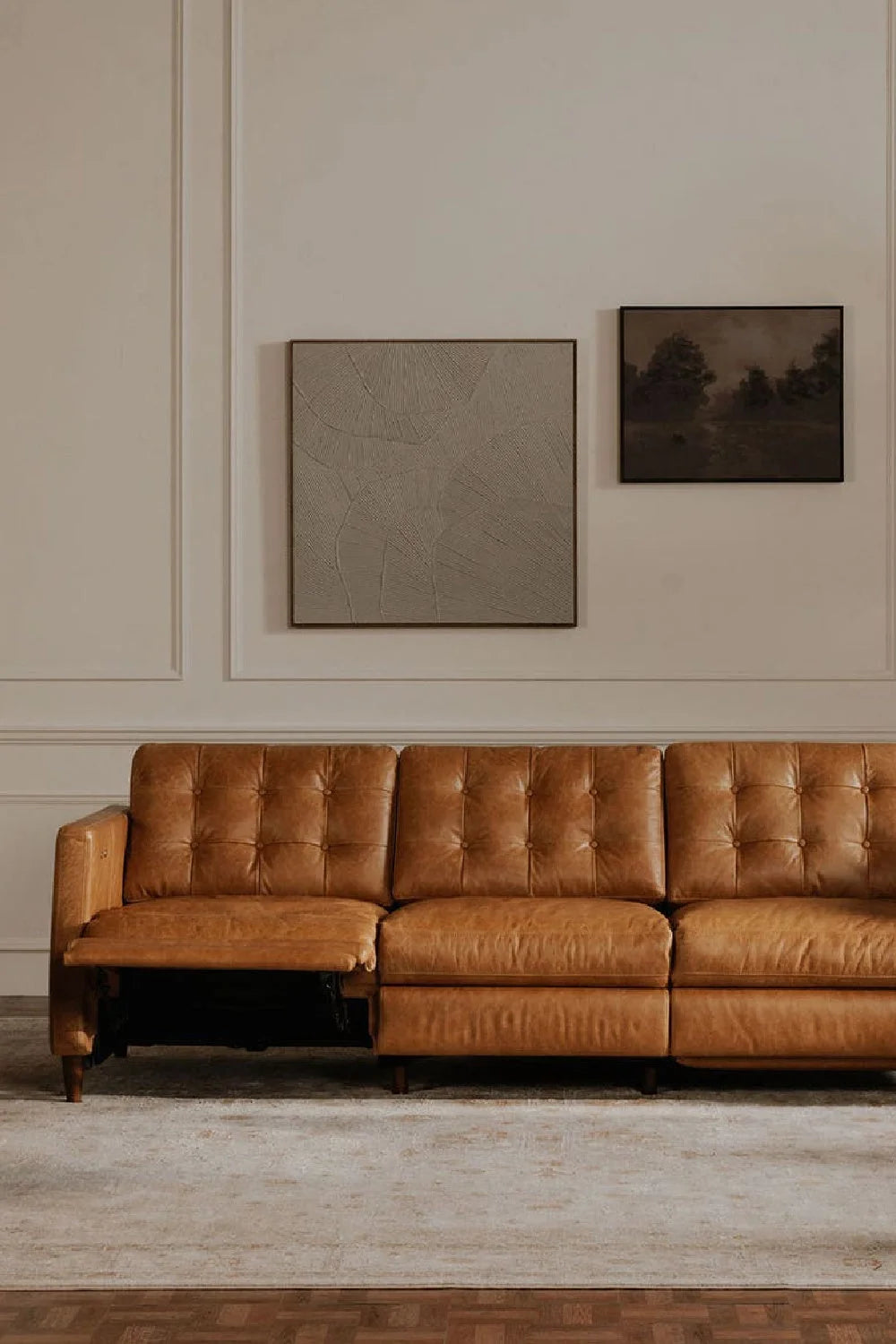 Luxury Bridgers Leather Recliner Sofa Modern Italian Style for Villa
