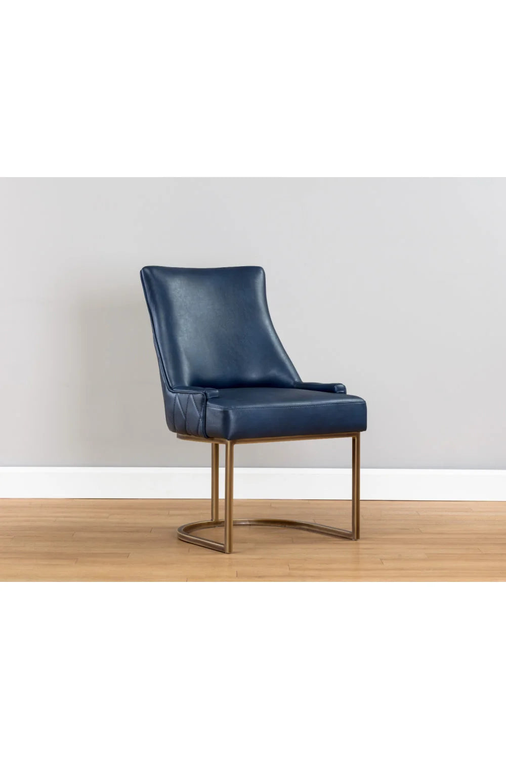 Luxury Bronze Cantilever Modern Dining Chair European Style for Villa