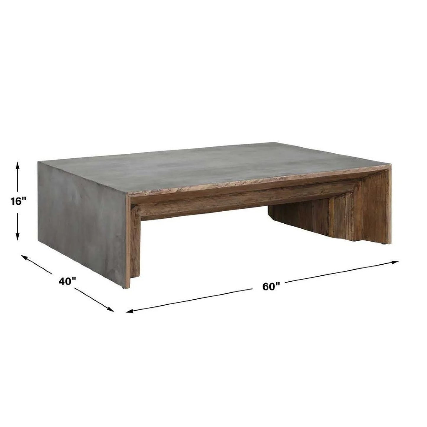 Luxury Brown Elm Wood Coffee Table Modern Italian Style for Villa