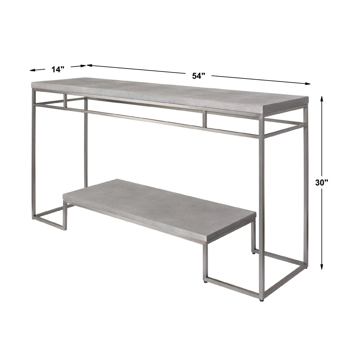 Luxury Brushed Nickel Console Table Modern Italian Style for Villa