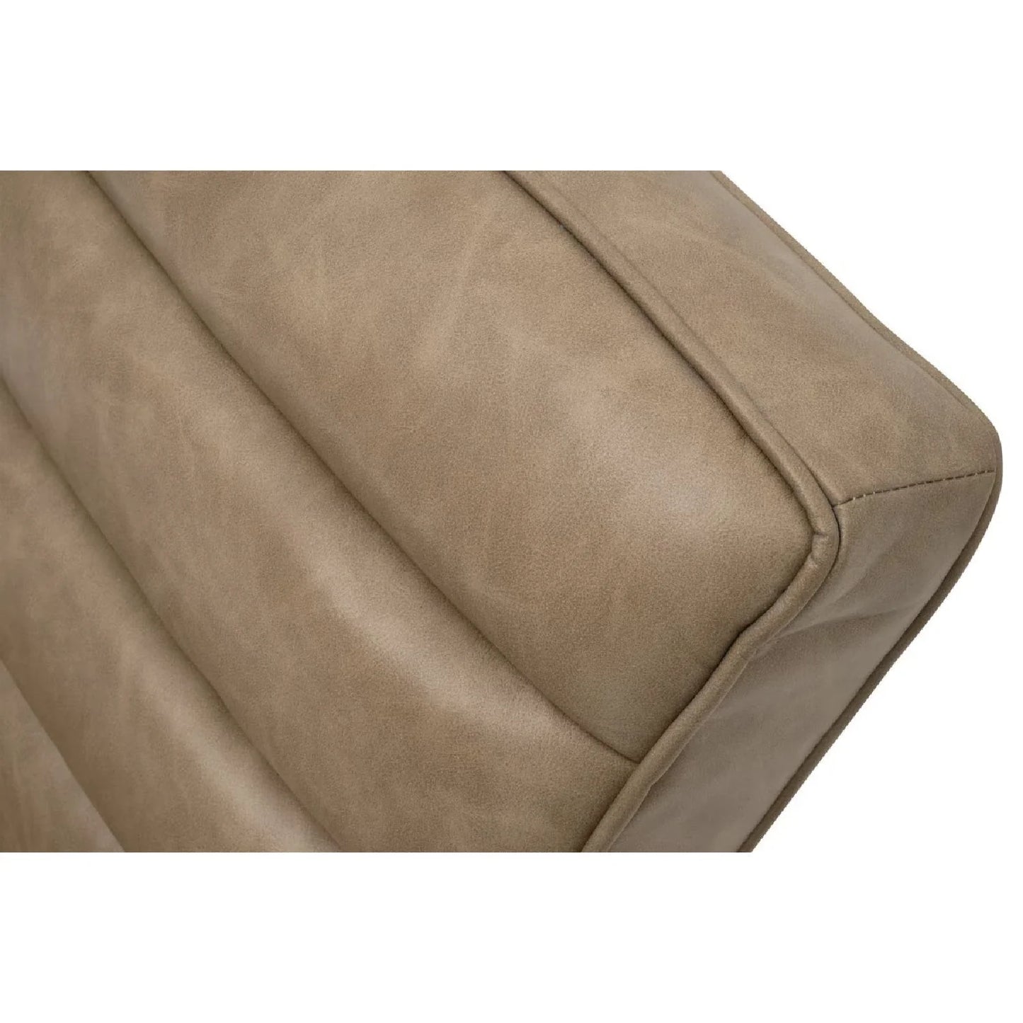 Luxury Channeled Leather Lounge Chair Modern Italian Style for Villa