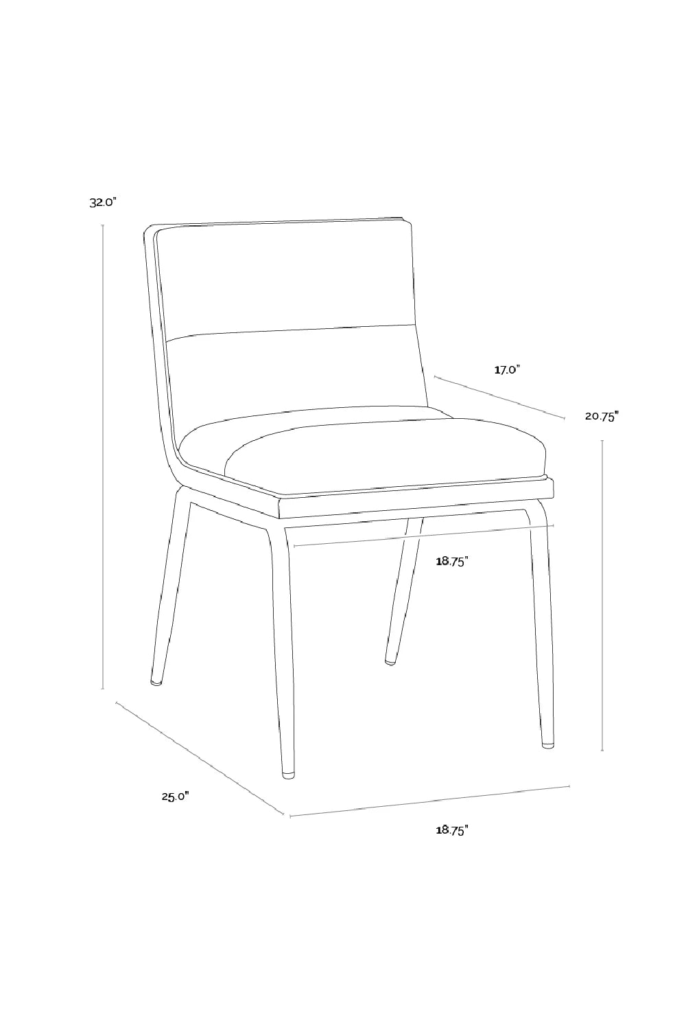 Luxury Channeled Muslin Dining Chair European Style for Villa