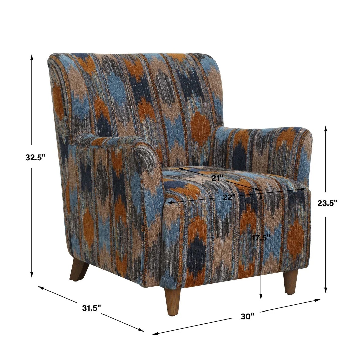 Luxury Chenille Lounge Chair Modern Italian Style for Villa