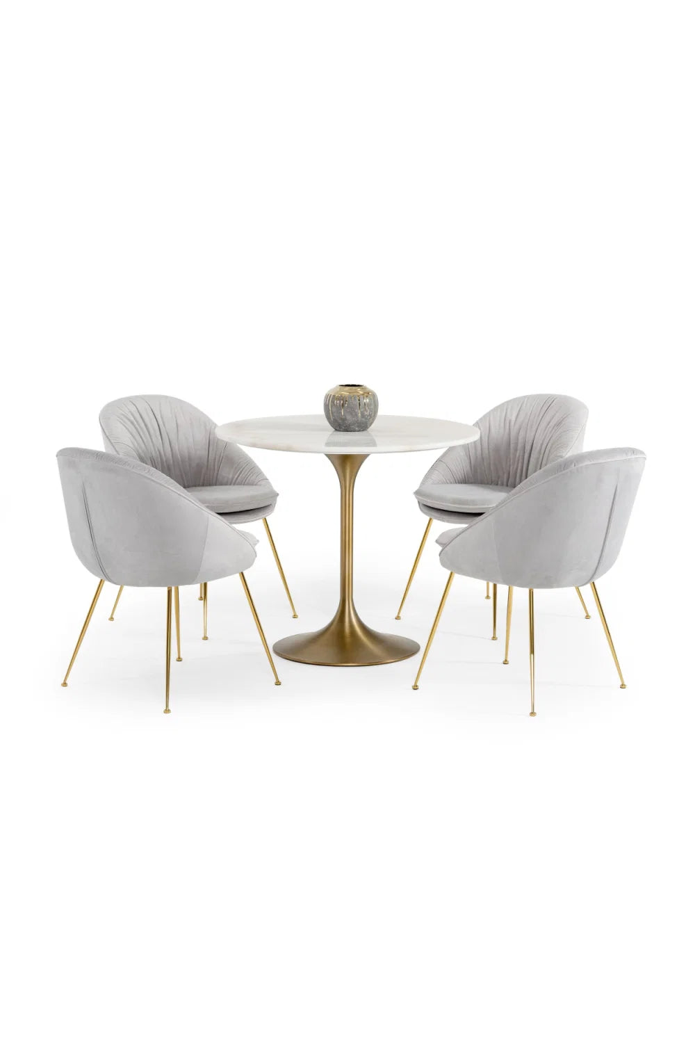 Luxury Collins Marble Tulip Dining Table Modern Italian Style for Villa