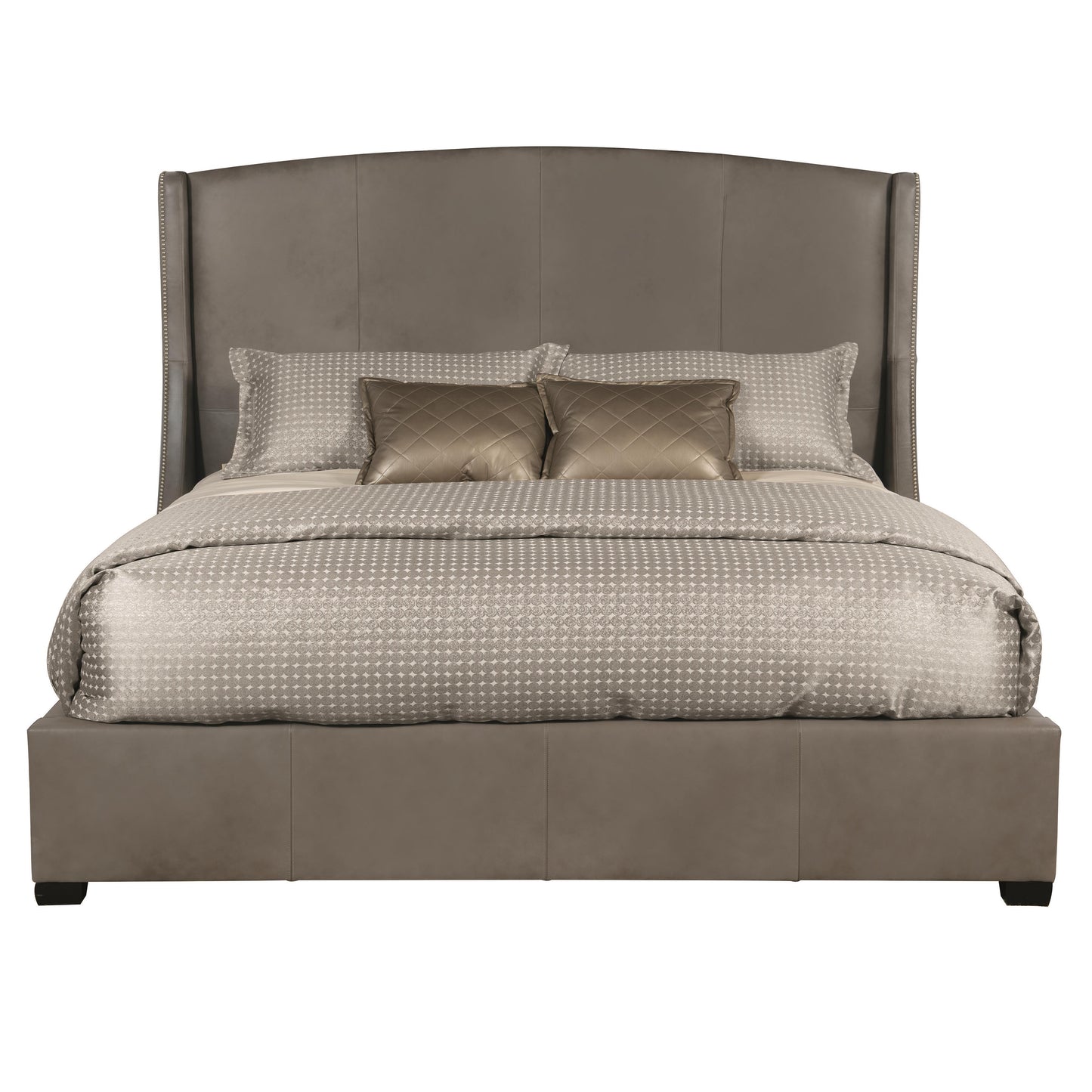 Luxury Cooper Leather Shelter Bed Modern Italian Style for Villa
